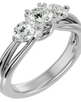 Inel de Logodnă Geneviève cu Trei Diamante Naturale de 1.39 ct din Platina - Castelo.ro