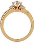 Inel de Logodnă din Aur 14k cu Trei Diamante Naturale de 0.73 ct din 14k Aur Galben - Castelo.ro