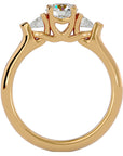 Inel de Logodnă Céline Trei Moissanite de 0.93 ct din 18k Aur Galben - Castelo.ro