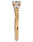 Inel de Logodnă Céline Trei Diamante Naturale de 0.93 ct din 18k Aur Galben - Castelo.ro