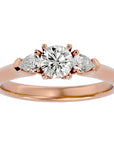 Inel de Logodnă Donatella din Aur 14k cu Trei Diamante Create în Laborator de 0.79 ct din 14k Aur Galben - Castelo.ro