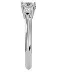 Inel de Logodnă Donatella din Aur 14k cu Trei Diamante Create în Laborator de 0.79 ct din 14k Aur Alb - Castelo.ro