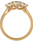 Inel de Logodnă Vivienne din Aur 14k Trei Diamante Create în Laborator de 0.94 ct din 14k Aur Galben - Castelo.ro