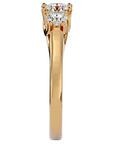 Inel de Logodnă Vivienne din Aur 14k Trei Moissanite de 0.94 ct din 14k Aur Galben - Castelo.ro