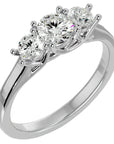 Inel de Logodnă Vivienne Trei Moissanite de 0.94 ct din Platina - Castelo.ro