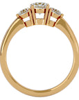 Inel de Logodnă Yvonne cu Trei Moissanite de 0.88 ct din 18k Aur Galben - Castelo.ro