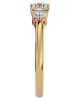 Inel de Logodnă Yvonne cu Trei Diamante Naturale de 0.88 ct din 18k Aur Galben - Castelo.ro