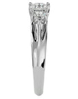 Inel de Logodnă Valérie cu Trei Moissanite de 0.97 ct din Platina - Castelo.ro