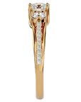 Inel de Logodnă Véronique din Aur 14k cu Trei Diamante Create în Laborator Pavè de 0.97 ct din 14k Aur Galben - Castelo.ro