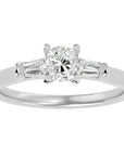 Inel de Logodnă Béatrice cu Trei Moissanite de 0.95 ct din Platina - Castelo.ro