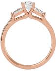 Inel de Logodnă Béatrice din Aur 14k cu Trei Diamante Create în Laborator de 0.95 ct din 14k Aur Roz - Castelo.ro