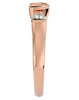 Inel Rosette cu Trei Diamante Naturale de 0.88 ct din 18k Aur Roz - Castelo.ro