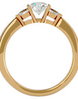 Inel de Logodnă Élise cu Trei Moissanite de 0.75 ct din 18k Aur Galben - Castelo.ro