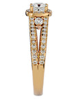 Inel de Logodnă Éliane din Aur 14k cu Trei Diamante Naturale Pavè de 0.96 ct din 14k Aur Galben - Castelo.ro