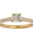 Inel de Logodnă Atena din Aur 14k cu Trei Diamante Naturale Pavè 0.39 ct din 14k Aur Galben - Castelo.ro