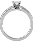 Inel de Logodnă Atena din Aur 14k cu Trei Diamante Naturale Pavè 0.39 ct din 14k Aur Alb - Castelo.ro