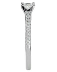 Inel de Logodnă Atena din Aur 14k cu Trei Diamante Naturale Pavè 0.39 ct din 14k Aur Alb - Castelo.ro