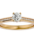 Inel de Logodnă Notre-Dame cu Moissanite de 0.74 ct din 18k Aur Galben - Castelo.ro