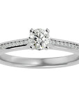 Inel de Logodnă Notre-Dame din Aur 14k cu Diamante Naturale de 0.74 ct din 14k Aur Alb - Castelo.ro