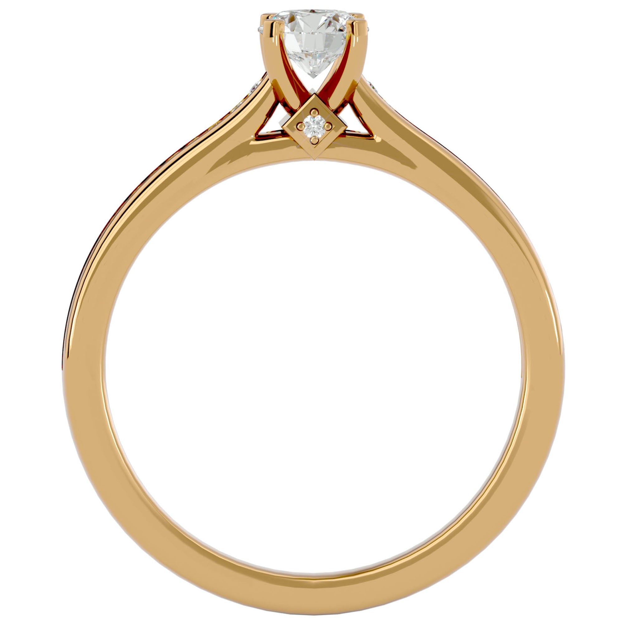 Inel de Logodnă Notre-Dame din Aur 14k cu Diamante Naturale de 0.74 ct din 14k Aur Galben - Castelo.ro