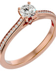 Inel de Logodnă Notre-Dame cu Moissanite de 0.74 ct din 18k Aur Roz - Castelo.ro