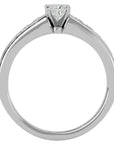 Inel de Logodnă Pavé cu Moissanite Tăietură Princess de 0.61 ct din Platina - Castelo.ro
