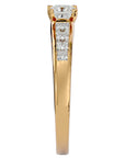 Inel de Logodnă Pavé din Aur 14k cu Moissanite Tăietură Princess de 0.61 ct din 14k Aur Galben - Castelo.ro