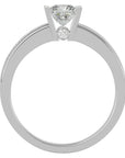 Inel Pavé cu Diamant Natural Tăietură Princess de 1.10 ct din Platina - Castelo.ro