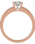 Inel Pavé din Aur 14k cu Diamant Natural Tăietură Princess de 1.10 ct din 14k Aur Roz - Castelo.ro