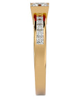 Inel Pavé din Aur 14k cu Diamant Natural Tăietură Princess de 1.10 ct din 14k Aur Galben - Castelo.ro