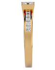 Inel Pavé din Aur 14k cu Diamant Natural Tăietură Princess de 1.10 ct din 14k Aur Galben - Castelo.ro