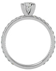 Inel de Logodnă Pavé cu Moissanite Tăietură Princess de 1.07 ct din Platina - Castelo.ro