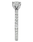Inel de Logodnă Pavé cu Moissanite Tăietură Princess de 1.07 ct din Platina - Castelo.ro