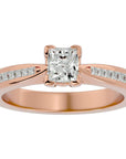 Inel de Logodnă Hamptons din Aur 14k cu Diamante Create în Laborator Tăietură Princess de 0.84 ct din 14k Aur Roz - Castelo.ro