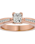Inel de Logodnă Hamptons din Aur 14k cu Diamante Naturale Tăietură Princess de 0.84 ct din 14k Aur Roz - Castelo.ro