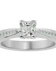 Inel de Logodnă Hamptons din Aur 14k cu Diamante Create în Laborator Tăietură Princess de 0.84 ct din 14k Aur Alb - Castelo.ro
