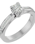 Inel de Logodnă Hamptons din Aur 14k cu Diamante Create în Laborator Tăietură Princess de 0.84 ct din 14k Aur Alb - Castelo.ro