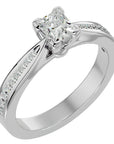 Inel de Logodnă Hamptons cu Diamante Naturale Tăietură Princess de 0.84 ct din Platina - Castelo.ro