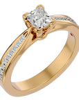 Inel de Logodnă Hamptons din Aur 14k cu Diamante Create în Laborator Tăietură Princess de 0.84 ct din 14k Aur Galben - Castelo.ro