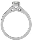 Inel de Logodnă Pavé cu Moissanite Princess de 0.57 ct din Platina - Castelo.ro