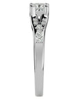 Inel de Logodnă Pavé cu Moissanite Princess de 0.57 ct din Platina - Castelo.ro