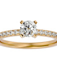 Inel de Logodnă Pavé din Aur 14k cu Diamante Create în Laborator Brilliant de 0.41 ct din 14k Aur Galben - Castelo.ro