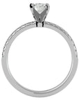 Inel de Logodnă Pavé din Aur 14k cu Moissanite Brilliant de 0.41 ct din 14k Aur Alb - Castelo.ro