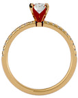 Inel de Logodnă Pavé din Aur 14k cu Diamante Naturale Brilliant de 0.41 ct din 14k Aur Galben - Castelo.ro