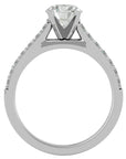 Inel de Logodnă Pavé cu Moissanite Brilliant de 1.17 ct din Platina - Castelo.ro