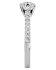 Inel de Logodnă Pavé din Aur 14k cu Diamante Create în Laborator Brilliant de 1.17 ct din 14k Aur Alb - Castelo.ro