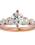 Inel de Logodnă Pavé din Aur 14k cu Diamante Naturale Brilliant de 1.44 ct din 14k Aur Roz - Castelo.ro