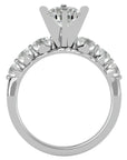 Inel de Logodnă Pavé din Aur 14k cu Diamante Naturale Brilliant de 1.44 ct din 14k Aur Alb - Castelo.ro