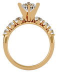 Inel de Logodnă Pavé din Aur 14k cu Diamante Naturale Brilliant de 1.44 ct din 14k Aur Galben - Castelo.ro