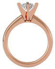 Inel de Logodnă Pavé din Aur 14k cu Diamante Naturale Brilliant de 0.79 ct din 14k Aur Roz - Castelo.ro